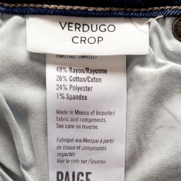 NWT Paige Verdugo Crop Skinny Jeans 29 Leyna Distressed Raw Hem - Picture 7 of 12